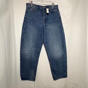 Banana Republic Ultra High Rise Barrel Leg Jeans Medium Wash Size 31